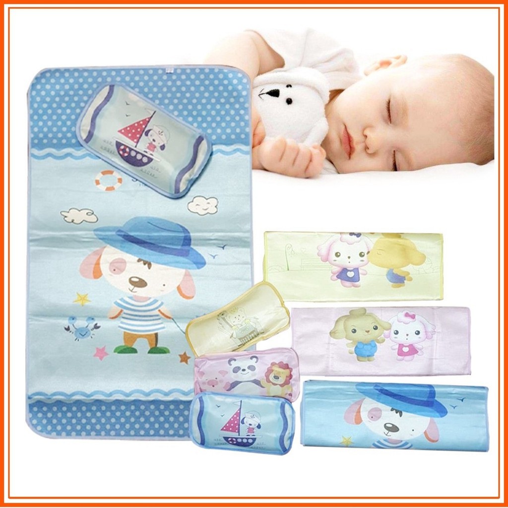 Chiếu Lụa Cho Trẻ Sơ Sinh, Chiếu Lụa Điều Hòa Cho Bé 60x120cm. Chiếu điều hòa 3D loại đẹp