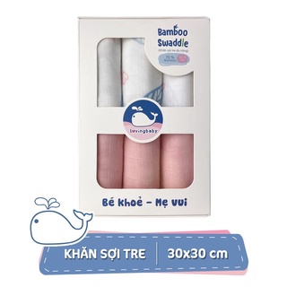 Khăn sữa sợi tre cho bé -  30x30cm (6 chiếc/hộp)