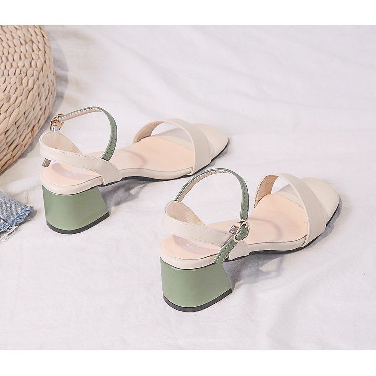 Giày sandal nữ Hàn Quốc 6p siêu hot - Giày tiểu thư xinh xắn, quai ngang chắc chắn,bền, đẹp, nhiều màu