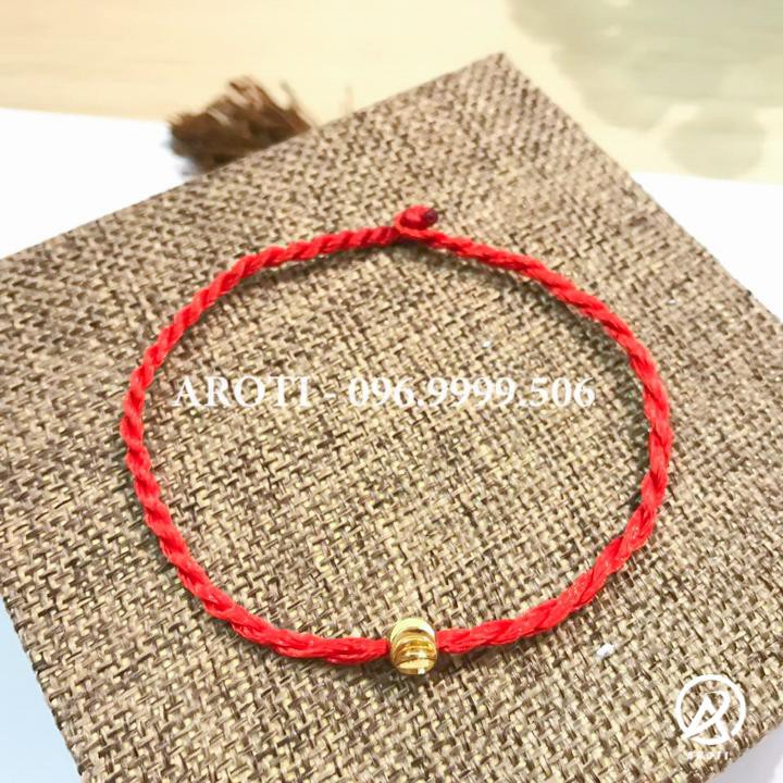Vòng phong thủy - Vòng phong thủy dây chỉ đỏ kim vàng V154 -SP 1