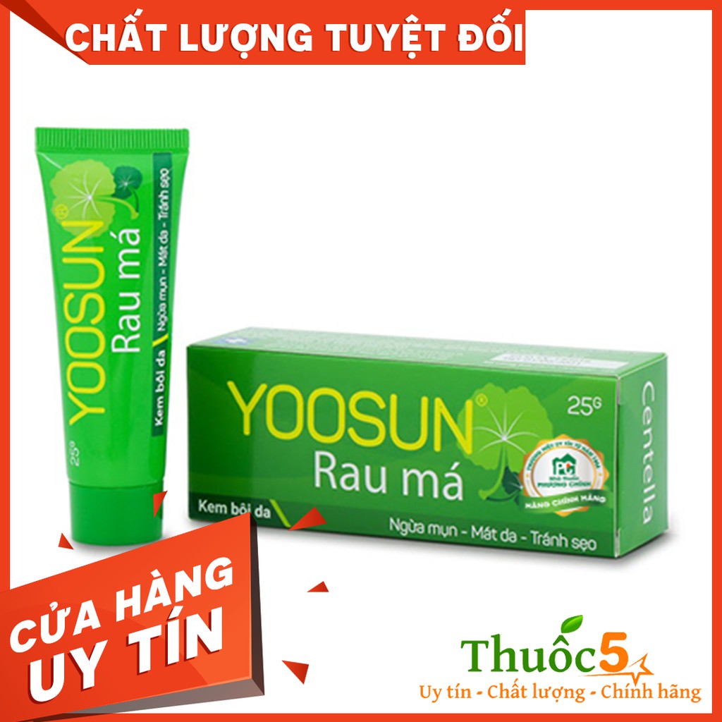 Yoosun rau má kem hỗ trợ ngừa mụn, mát da Tuýp 25g