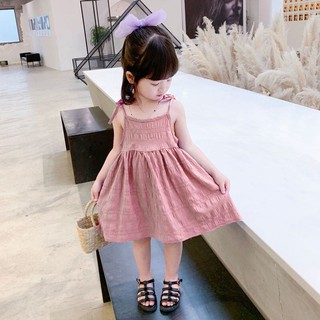 Mới đầm xòe hai dây xinh xắn cho bé gái