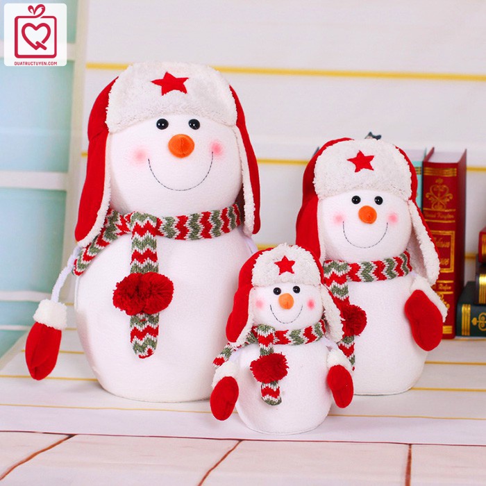 Người tuyết bông giáng sinh trang trí Noel quà tặng noel dễ thương (cao 45cm/ 32cm/ 23cm)