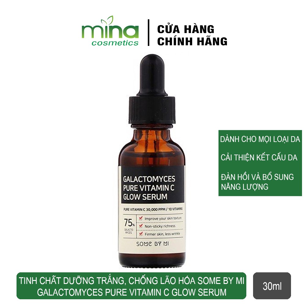 Tinh Chất Dưỡng Trắng, Chống Lão Hóa Some By Mi Galactomyces Pure Vitamin C Glow Serum 30ml