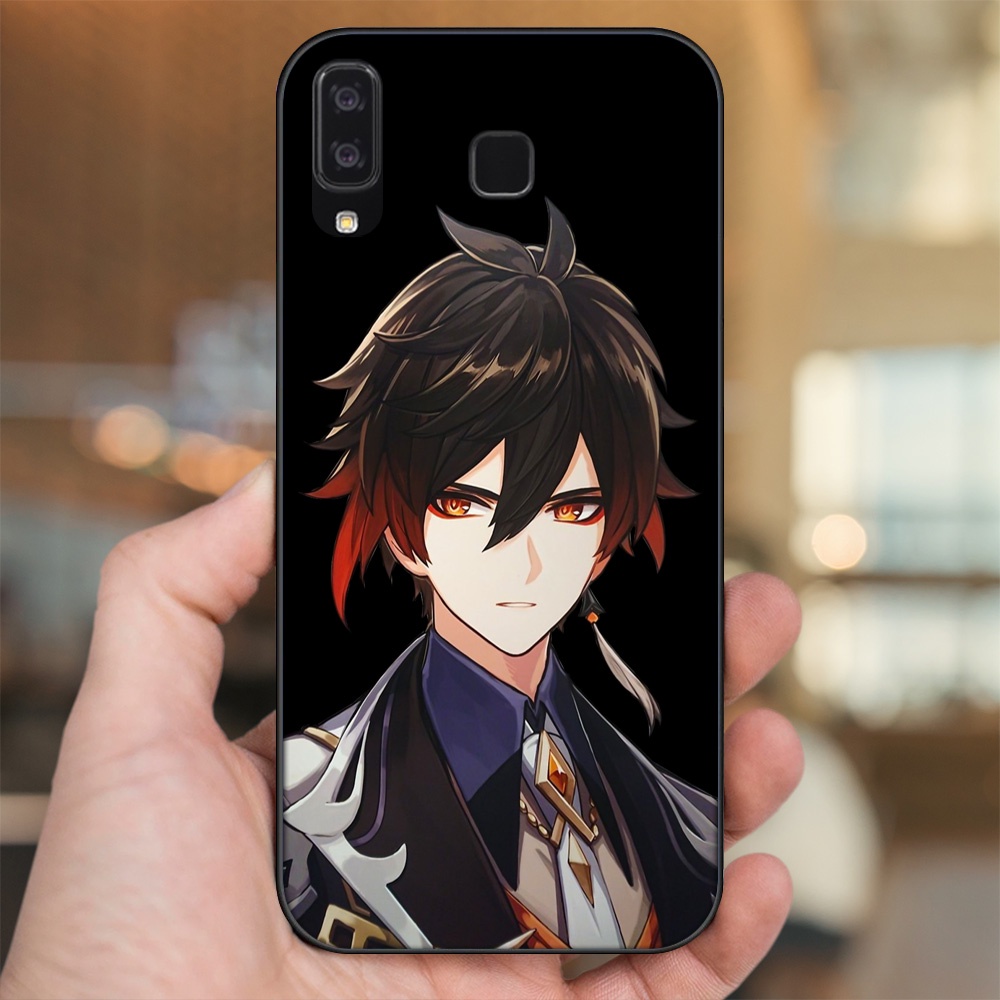 Ốp lưng Samsung A8 Star viền đen in hình Zhongli Genshin Impact