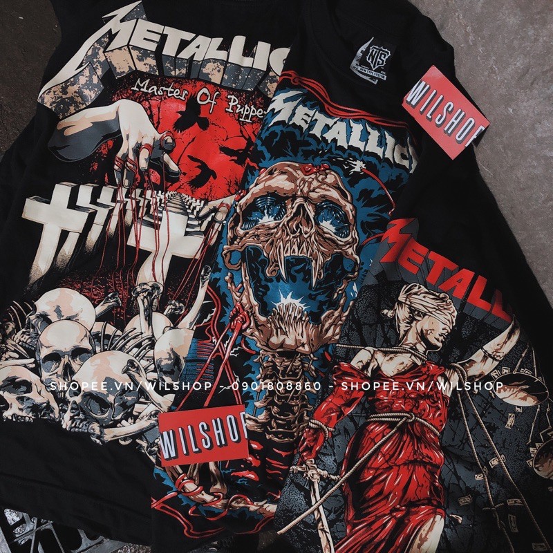 ÁO METALLICA - ROCK BAND TEE - ÁO THUN ÁO PHÔNG NHẠC ROCK