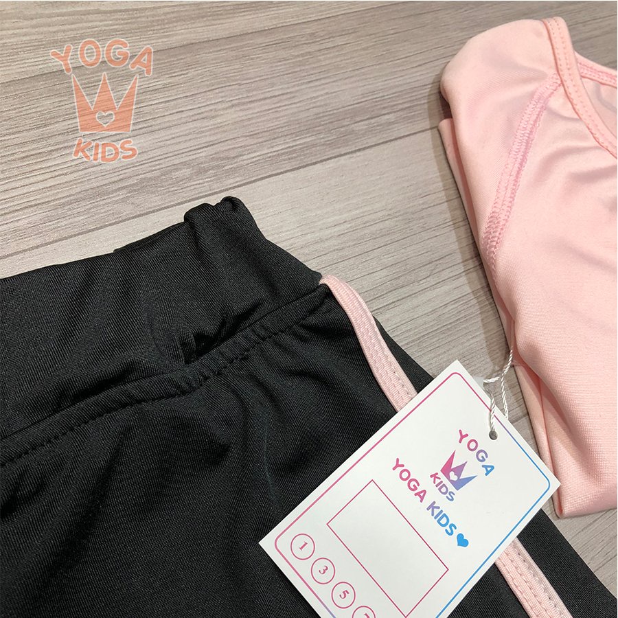 Bộ Yoga bé gái - Set Black Pink