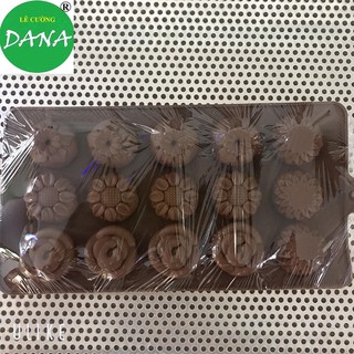 Khuôn silicon 15 bông hoa