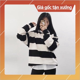 [ Rất Đáng Tiền ] Áo kẻ hottrend ĐEN TRẮNG TO ..