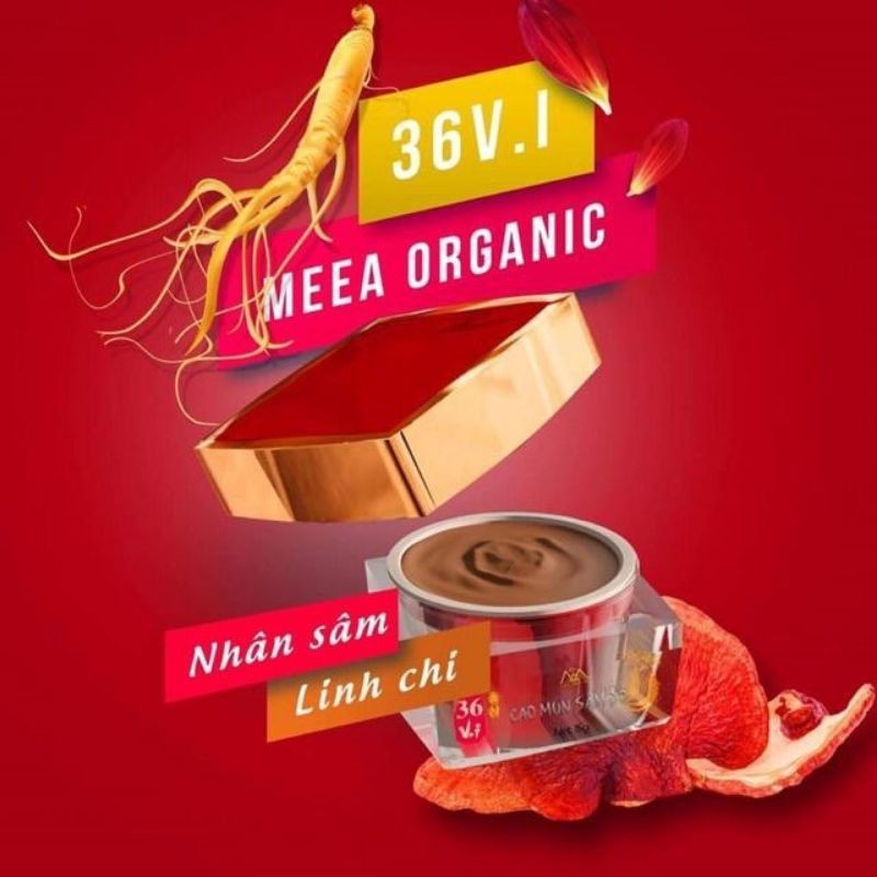 CAO MỤN SÂM ĐỎ 36 VỊ - MEEA ORGANIC 5GR - 15GR ( CHÍNH HÃNG )