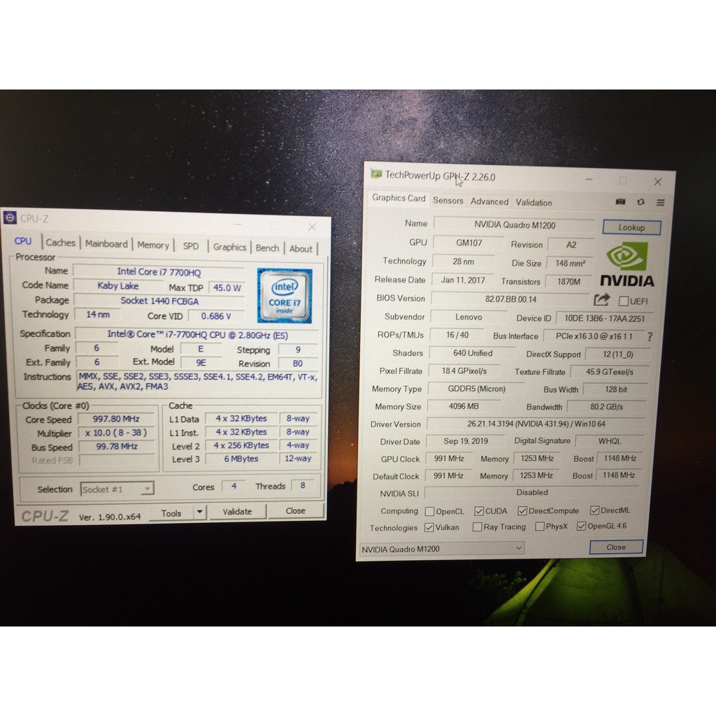 Laptop Thinkpad P51 Cpu I7 thế hệ 7 Kaby Lake 7700HQ, RAM 8GB, SSD 256GB, Quadro M1200 4G, 15.6 inch FHD. | BigBuy360 - bigbuy360.vn