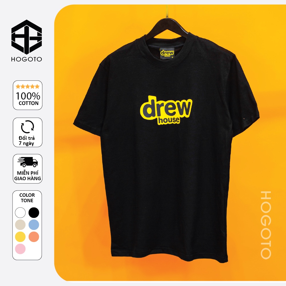 Áo thun tay lỡ DREW House Hogoto shop , Áo thun unisex nam nữ form rộng oversize chất liệu Cotton | BigBuy360 - bigbuy360.vn