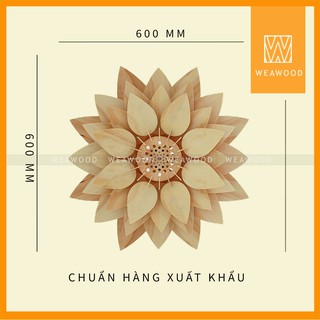 Đèn gỗ Weawood dáng HOA SEN kích thước lớn, đèn trang trí, treo trần, treo tường thiết kế hiện đại, sang trọng