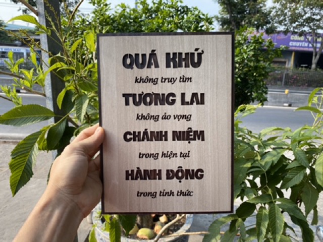 [Xu Hướng Mới] Tranh Slogan truyền động lực bằng Gỗ thiết kế độc nhất TBIG029