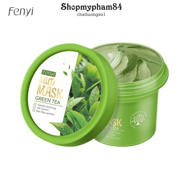 Mặt Nạ Đất sét FenYi Mud Maskl, Tinh Chất Dưỡng Da Trà Xanh Làm Giảm Mụn, Kiềm Dầu 100g