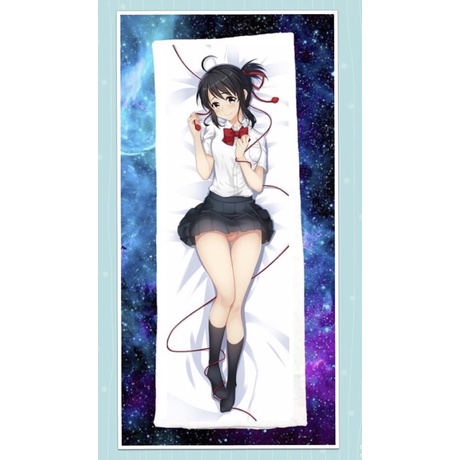 Gối ôm anime your name Miyamizu Mitsuha dài 40cm x 1m / gối dakimakura Miyamizu Mitsuha