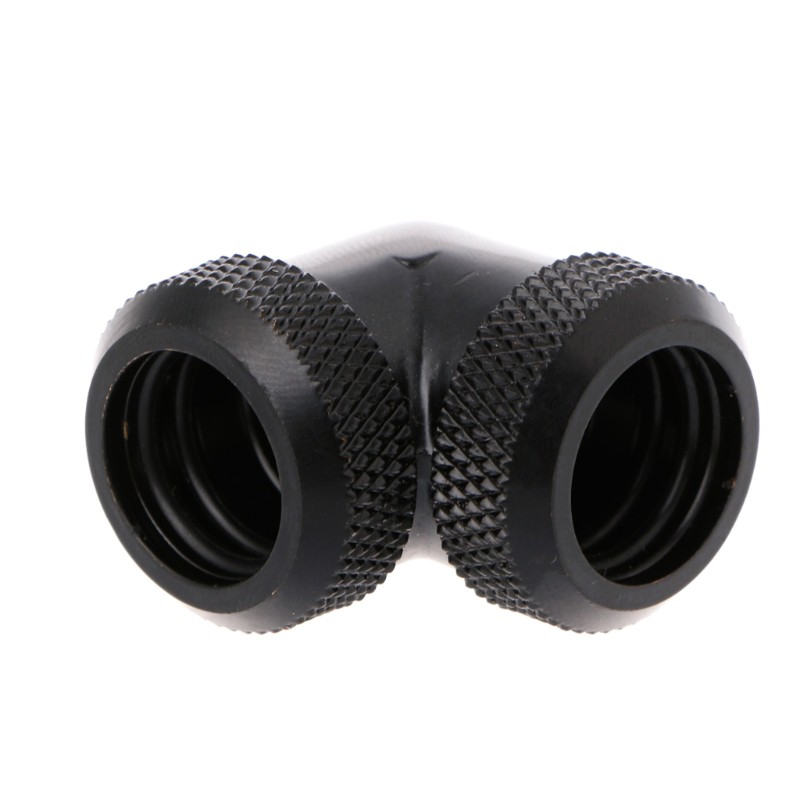 90 Degree Right Angle Tube Fitting Rotary Water Cooling Adapter For OD 14mm Pipe