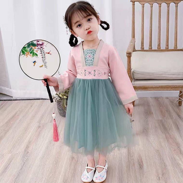 Đầm em bé hanbok tay dài - SHOPFORGIRL