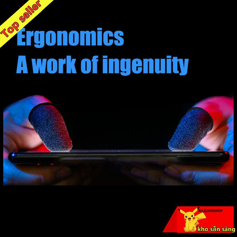 Set 2 bao ngón tay chơi game bằng sợi carbon chống trượt độ nhạy cao