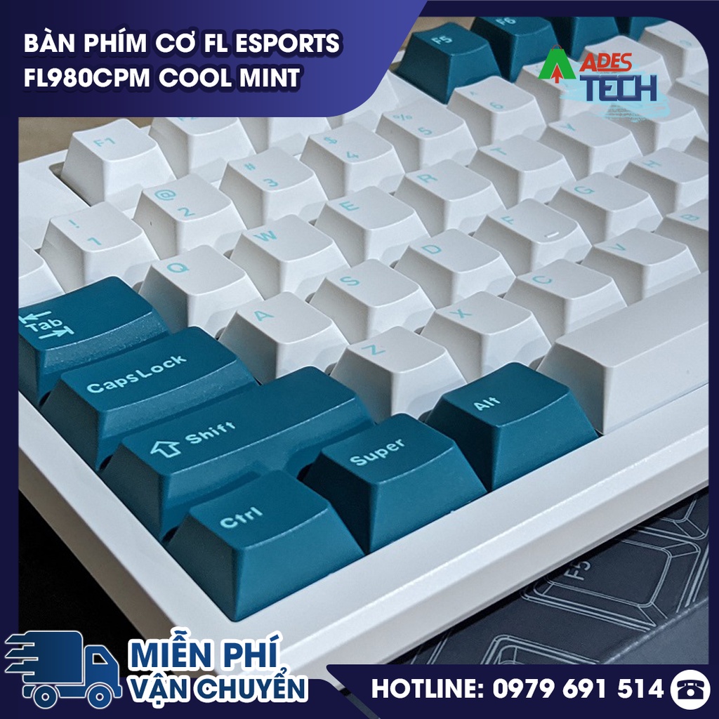 Bàn phím cơ FL Esports FL980CPM Cool Mint Bảo hành 12 tháng