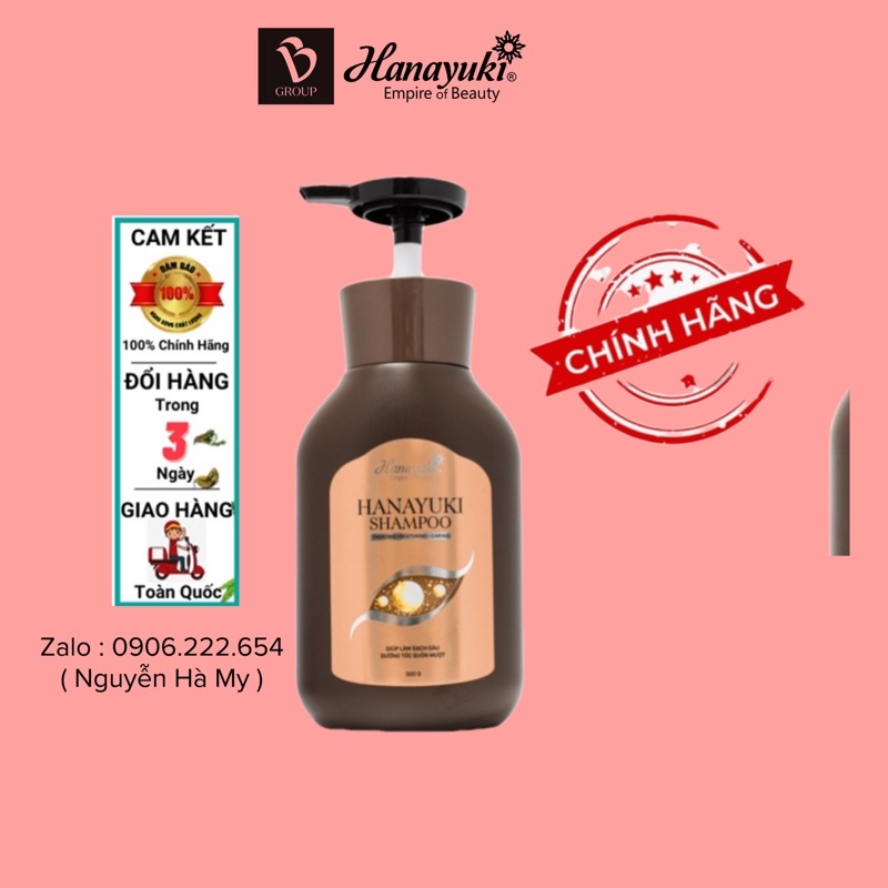 Dầu Gội Hanayuki Shampoo Dưỡng Tóc Suông Mượt, Sạch Gàu