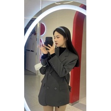 Ảnh thật 4 hình cuối-HC882.Áo blazer thời trang oversize xuân thu Hàn Quốc