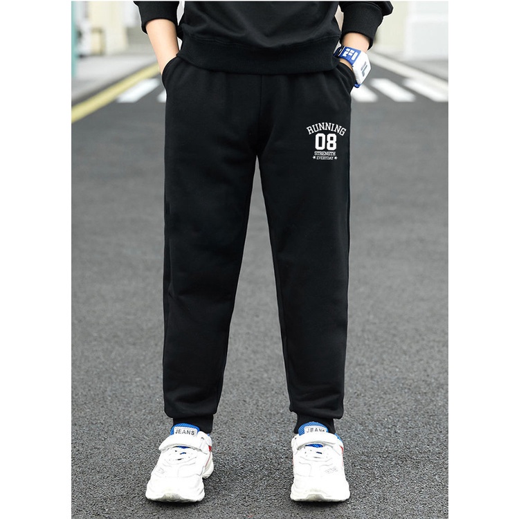 Quần nỉ bé trai 14-45kg, quần dài thu đông cho bé trai 4-15 tuổi RUN08 chất nỉ dày dặn, hàng may kĩ.RUN08