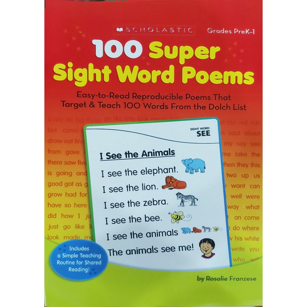 Sách - 100 super sight word poems