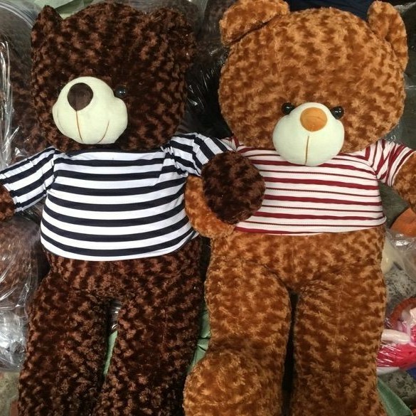 Gấu bông Teddy cao cấp khổ vải 80m màu Sôcola chất Iiệu 100% bông gòn