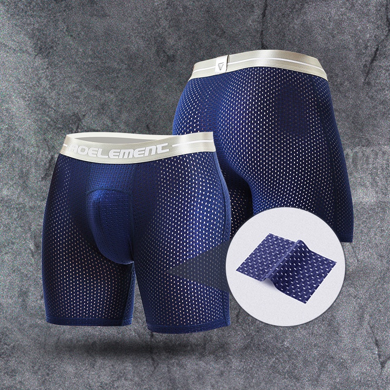 Quần Lót Boxer Vải Lụa Lạnh Dáng Rộng Thoáng Khí Thoải Mái Cho Nam 194