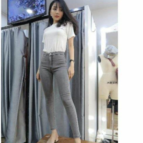 Quần bò giấy vải dày siêu giãn form ôm