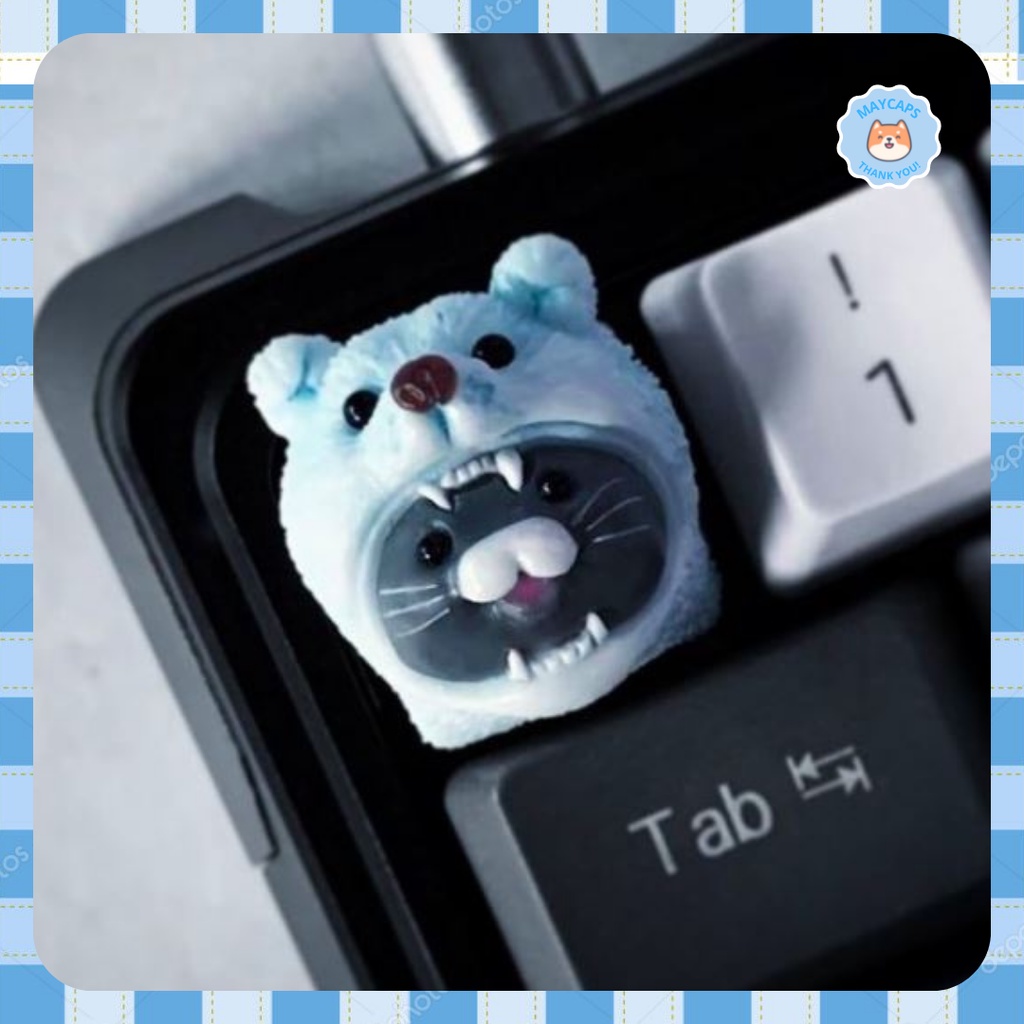 Keycap artisan nghệ thuật dành cho bàn phím cơ Polarbear Cat  - Chính hãng ACKeys
