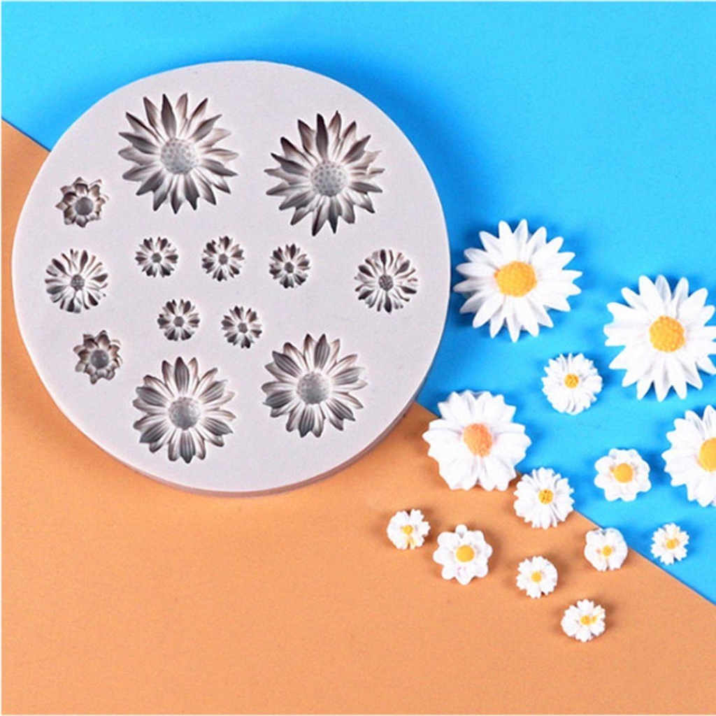 Khuôn Silicone Làm Bánh Hình Hoa Cúc Mini