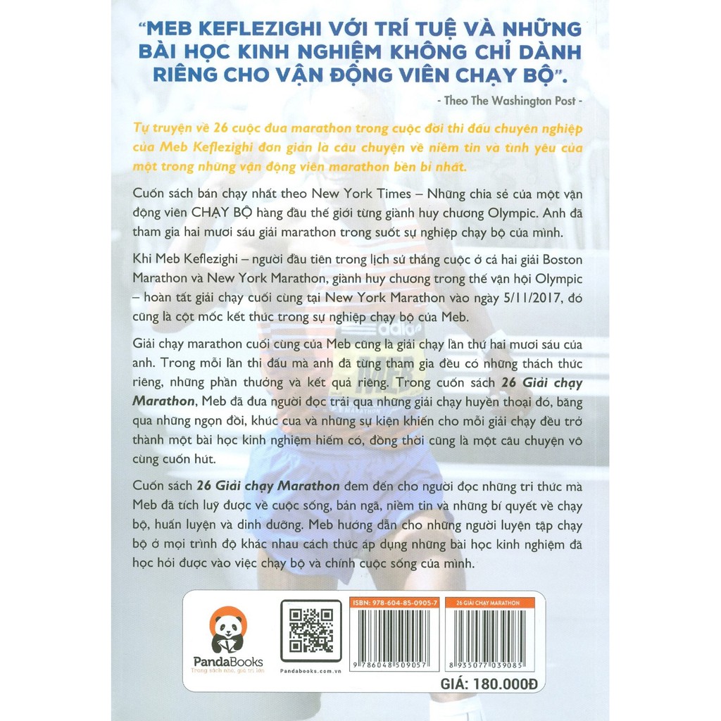 Sách - 26 Giải Chạy Marathon - Những Bài Học Về Đức Tin, Bản Ngã, Chạy Bộ Và Cuộc Sống Từ Sự Nghiệp Marathon Của Tôi
