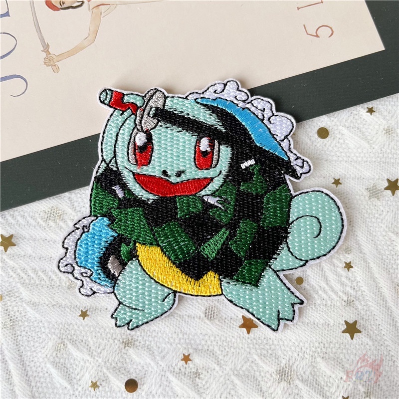 ☸ Pokemon G.O ✖ Miếng Dán Trang Trí Hình Demon Slayer Độc Đáo ☸ 1 Miếng Dán Ủi Quần Áo Hình Nhân Vật Anime