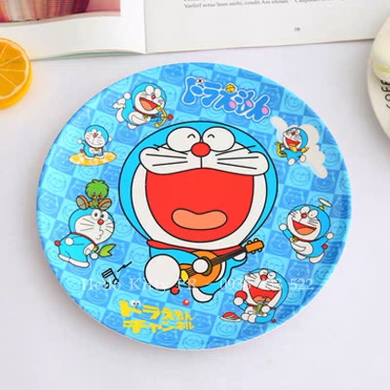 Dĩa tròn Hello Kitty - Doremon Doraemon