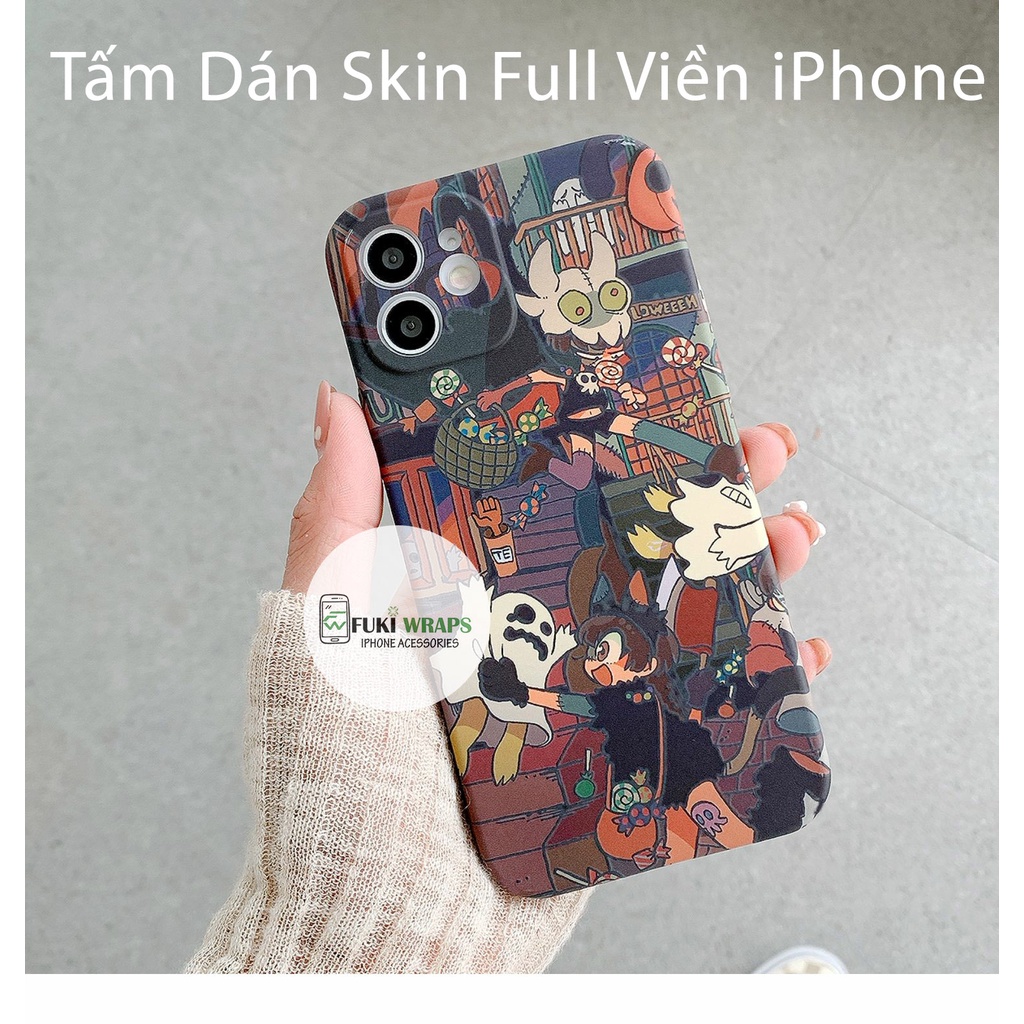 Tấm dán Skin Mặt Sau FULL VIỀN Dành Cho 13prm , 12prm , 11prm , x, xsm , xr, 7p , ip11 , ip12 , ip13 - FukiShop