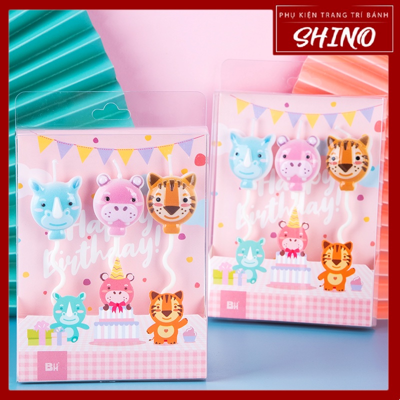 Nến Sinh Nhật Hình Thú Ngộ Nghĩnh Trang Trí Bánh kem