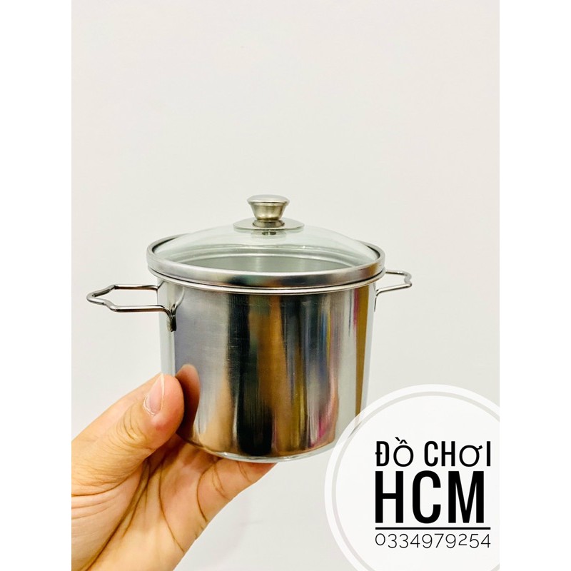 [INOX THẬT] Đồ chơi nấu ăn bằng inox 10 món dành cho bé thích nấu ăn nhà bếp cắt thái hoa quả trái cây