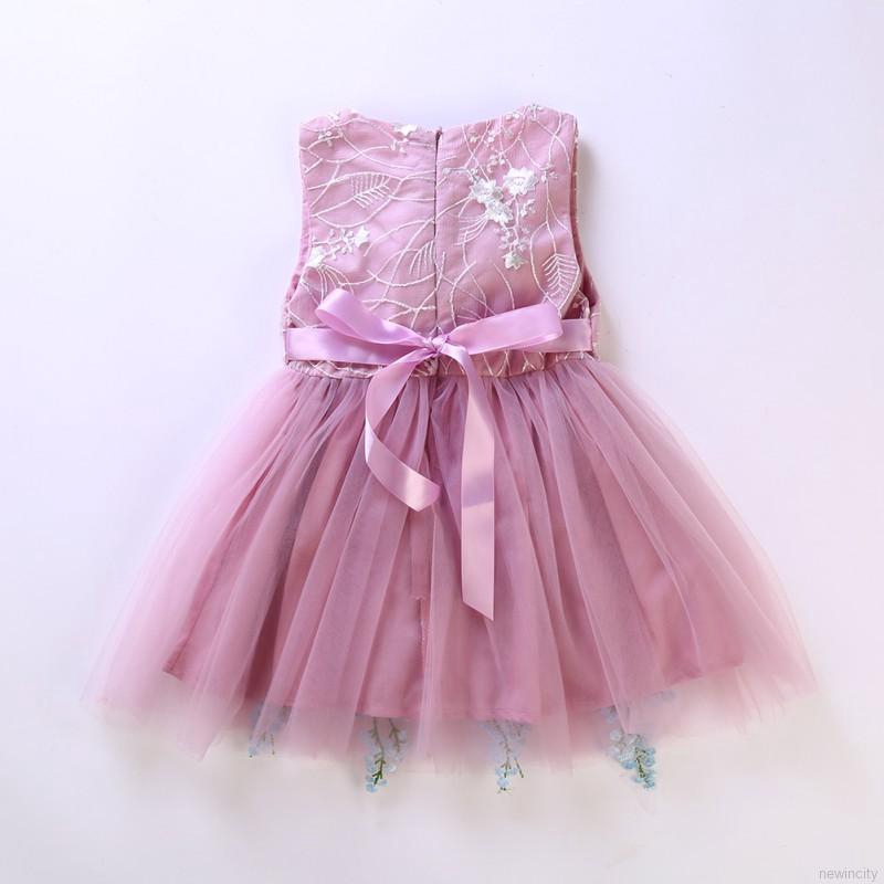 Đầm công chúa ren hoa cho bé gái