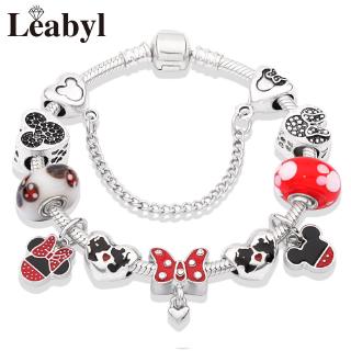 Vòng Đeo Tay Diy Pandoraa P10935 Hình Chuột Mickey