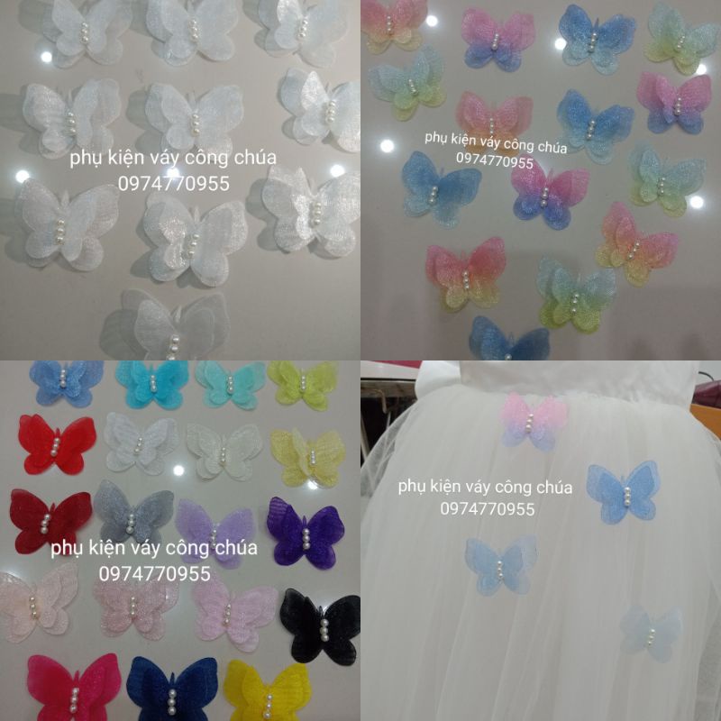 Bướm voan đính váy áo