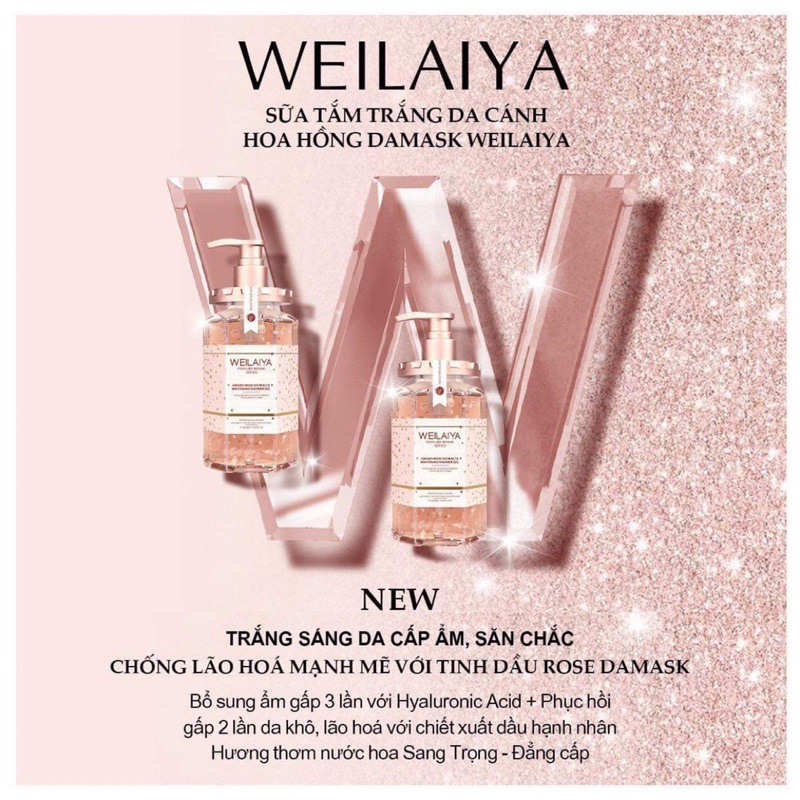 Sữa tắm Weilaiya Hoka Store Sữa Tắm Nước Hoa Chính Hãng Trắng Da Dưỡng Ẩm Dưỡng Thể Thơm Lâu 450ml