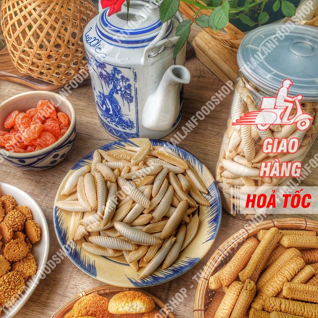 Bánh Men Tăm Vị Truyền Thống Lon 300Gram (Bánh Đuông Dừa/ Bánh Con Sâu/ Bánh Con Sùng)