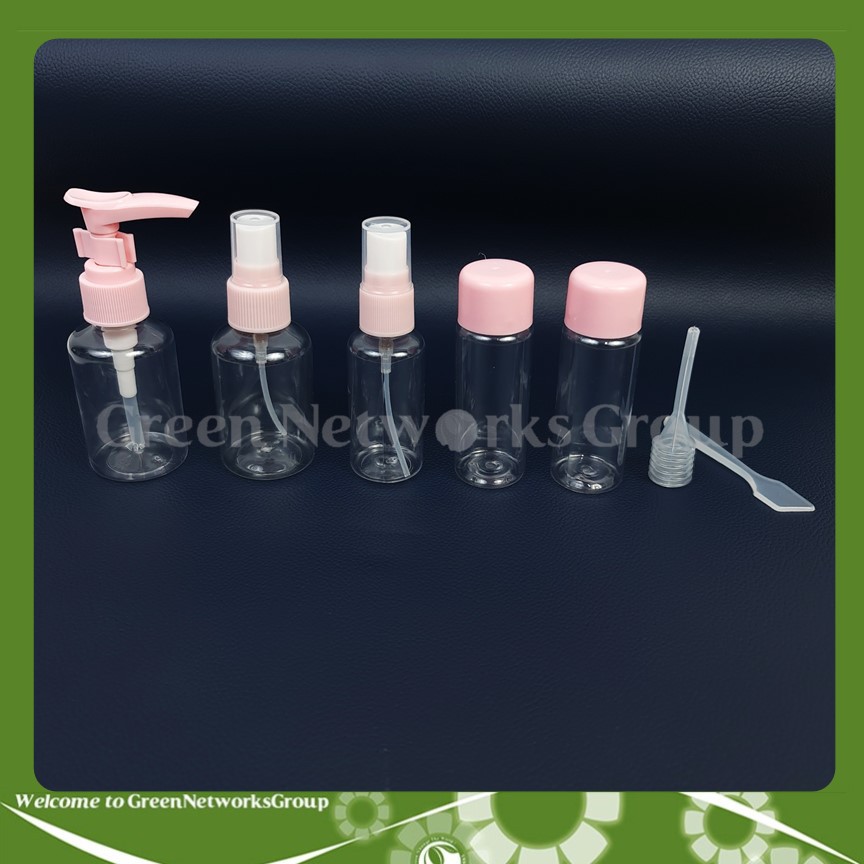 Bộ chiết mỹ phẩm 7 món mini tiện dụng phù hợp cho du lịch Greennetworks ( giao màu ngẫu nhiên )