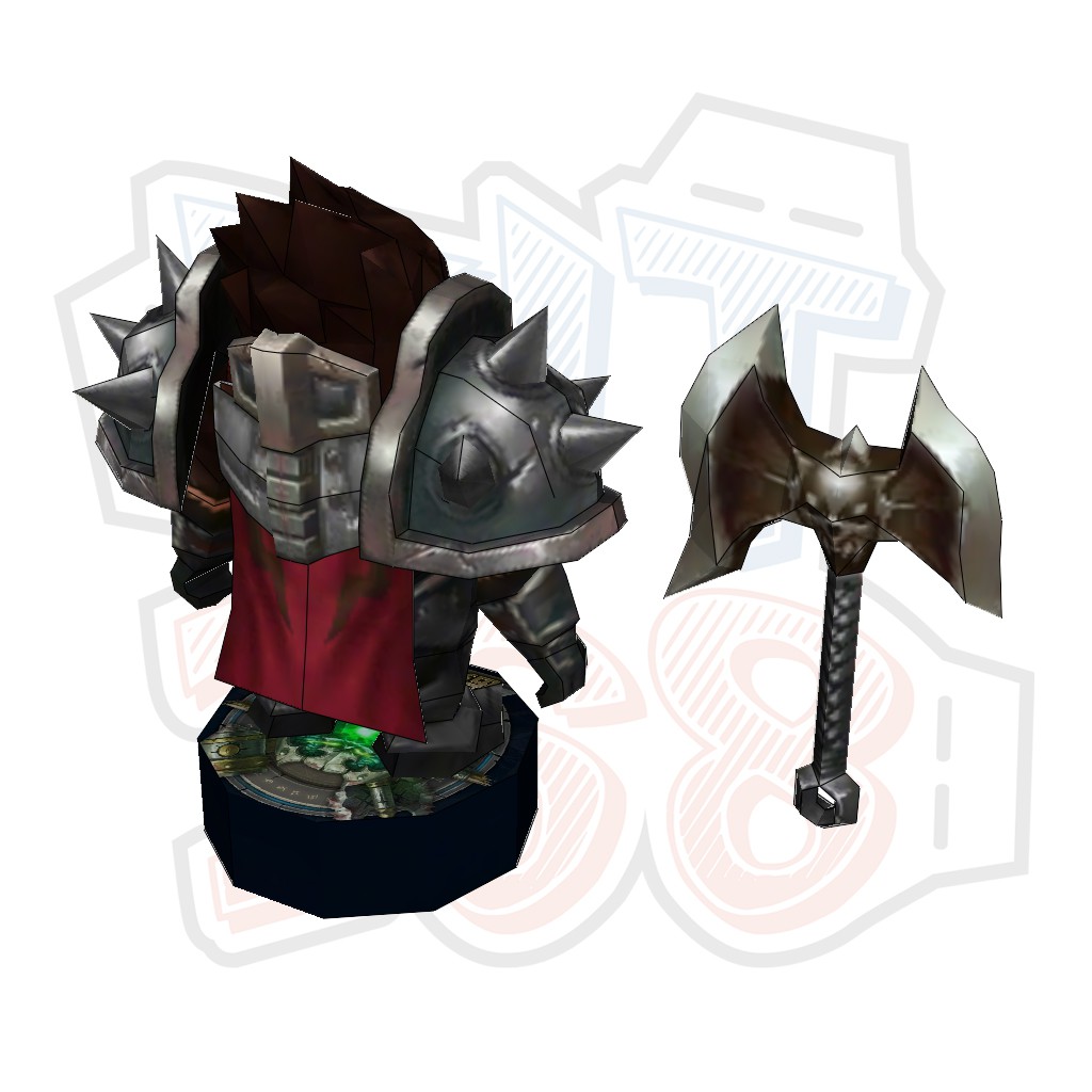 Mô hình giấy Game Liên Minh Huyền Thoại Chibi Darius the Hand of Noxus - League of Legends