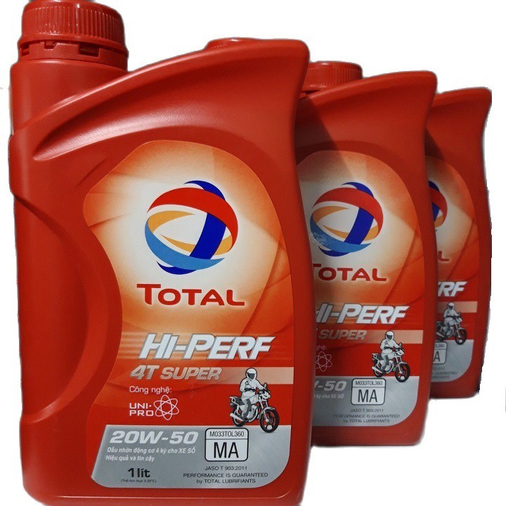 Dầu Nhờn Động Cơ Xe Số TOTAL 4T Super 20W50 1000ml