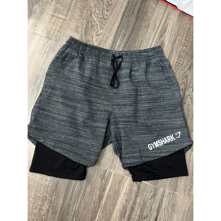[Có sẵn] Quần đùi 2 lớp chữ GYMSHARK TẬP GYM CHẠY BỘ ĐẠP XE ĐI BƠI ĐỀU ĐƯỢC SIEU CO DÃN THẤM HÚT MỒ HÔI CỰC TỐT