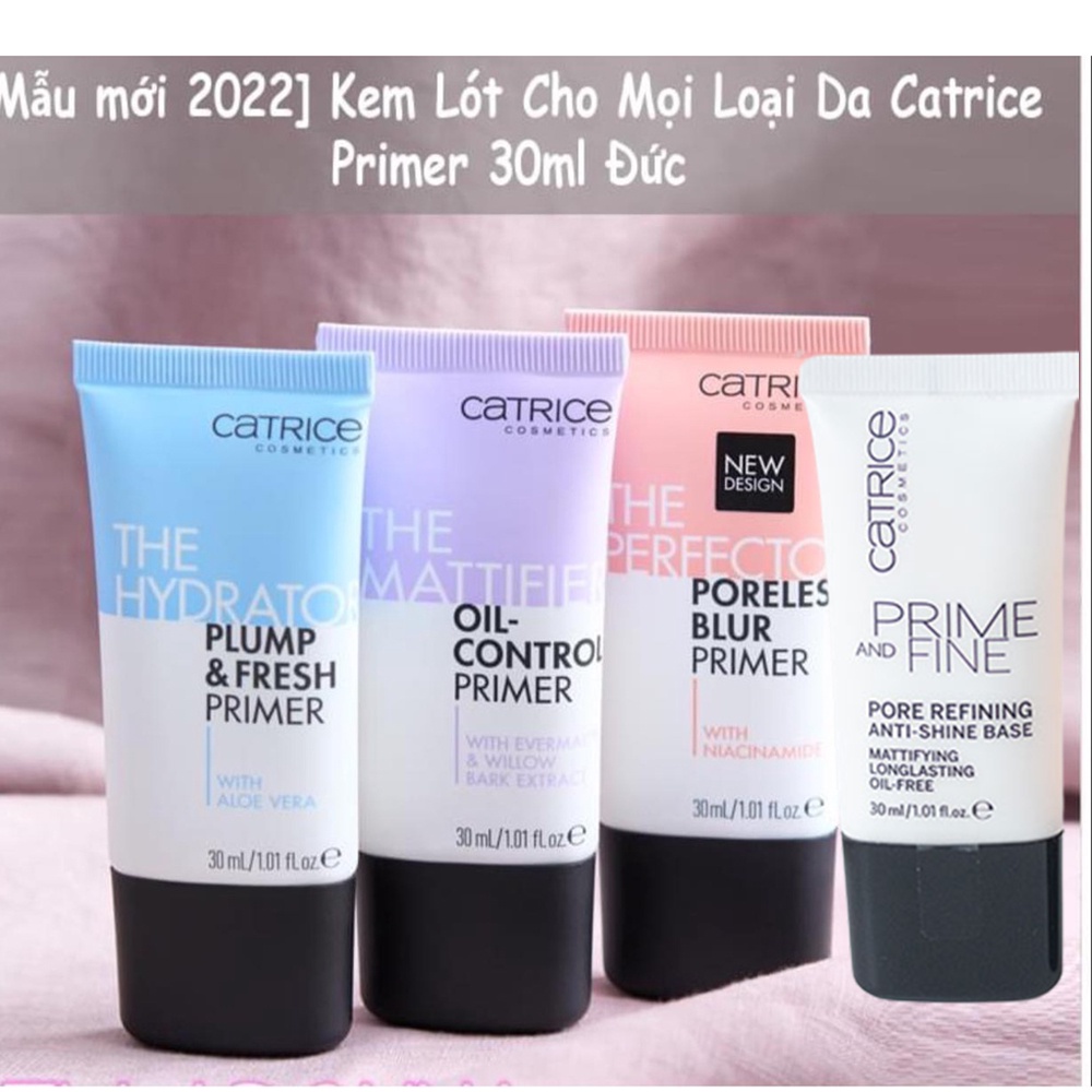 Kem Lót Catrice Prime and Fine Pore Refining Anti Shine Base  Phiên Bản Mới Nhất Chính Hãng Siêu Mịn