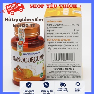 [TRIH1010 giảm 5%] Nano Curcumin Học viện Quân Y (Hộp 30 viên)